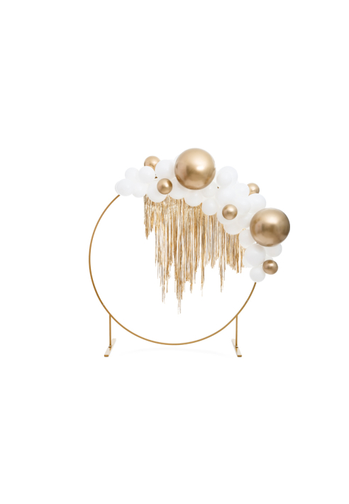 PartyDeco 2m Circle Backdrop Stand Gold