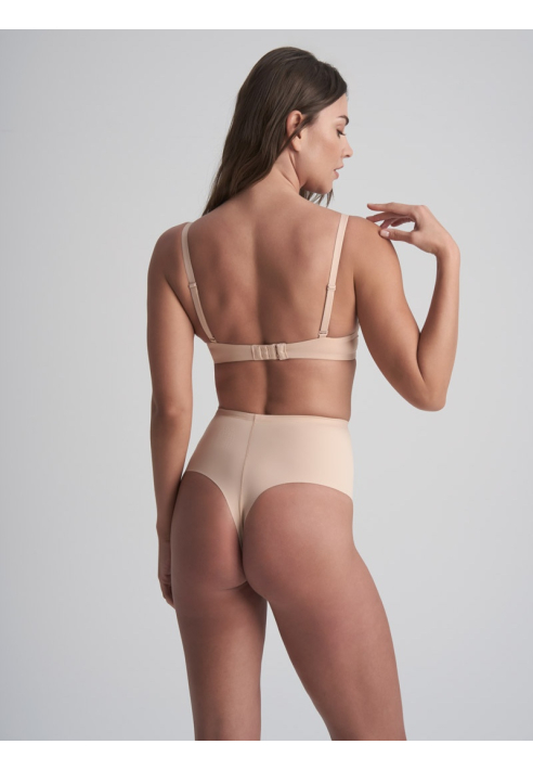 BYE BRA Sculpting Mid Waist Thong Beige