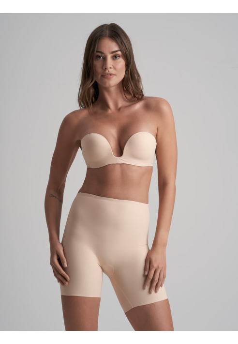 BYE BRA Deep Plunge Strapless Bra Beige