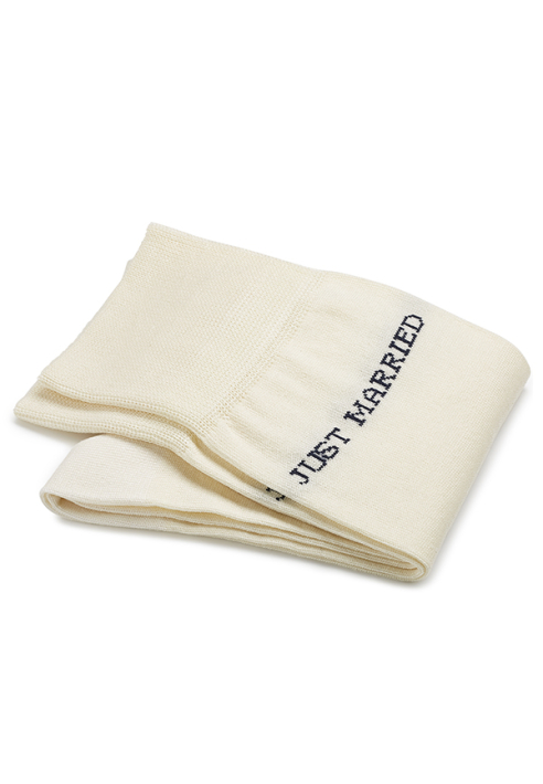 Carlo Lanza Just Married Ivory Cotton Socks