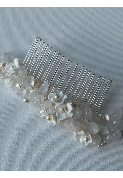 Sally Jane Bridal Celeste Hair Comb Silver