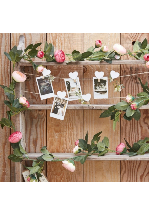 Ginger Ray CW-282 Pink Rose Flower Garland