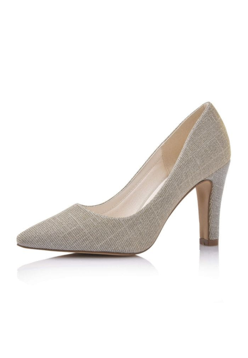 Rainbow Club Fera Gold Metallic Wedding Shoes ()
