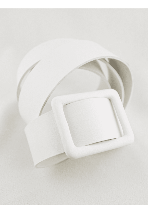 Forever & Eva G1009 Imitation Leather Belt Ivory ()
