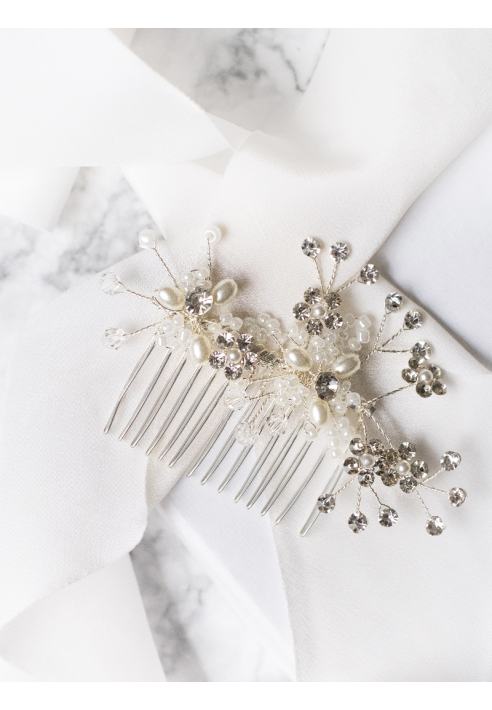 Abrazi Lily Hair Comb Silver