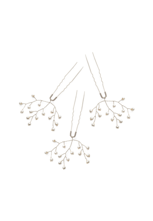Abrazi Emma Hairpins Silver