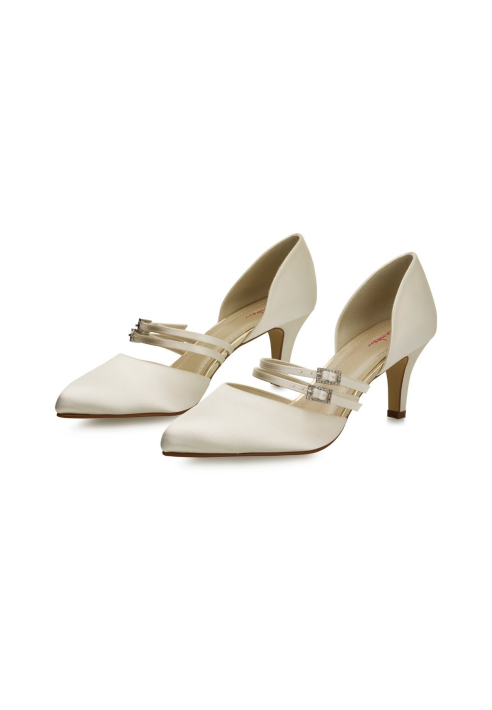 Rainbow Club Wedding Shoes Misty Ivory Satin