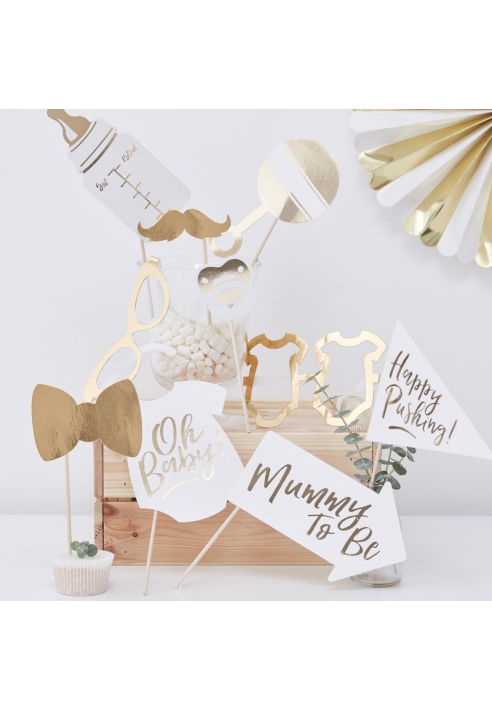 Ginger Ray OB-122 Baby Shower Photo Booth Props ()