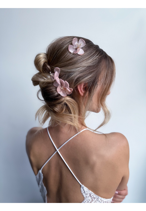 Sally Jane Bridal Poppy Pink Hairpins Gold ()