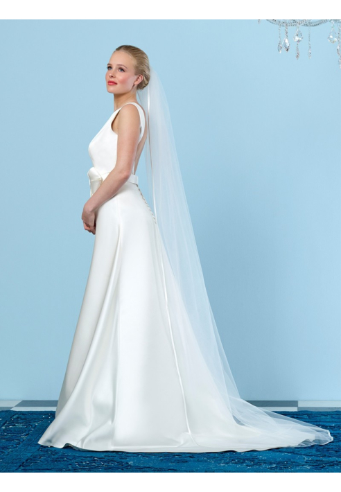 Poirier Veil with satin ribbon edge S20-210/1/SOFT - 210 cm