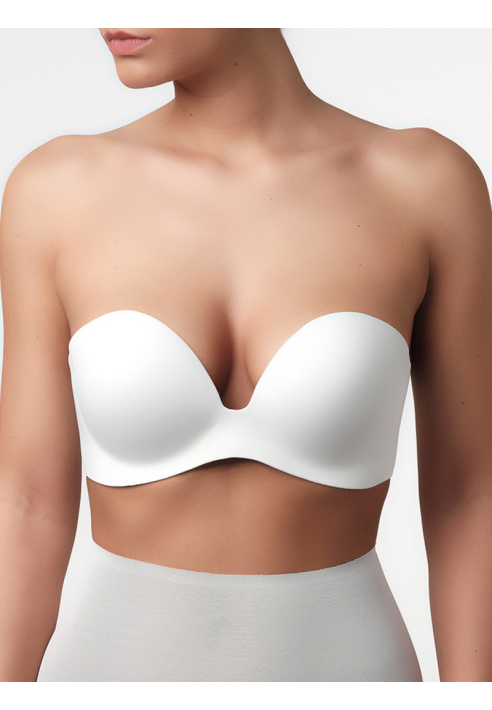 Poirier STA-02-Ivory Adhesive Bra ()