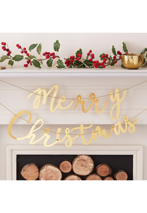 Ginger Ray TRAD-311 Traditional Touches Merry Christmas Bunting