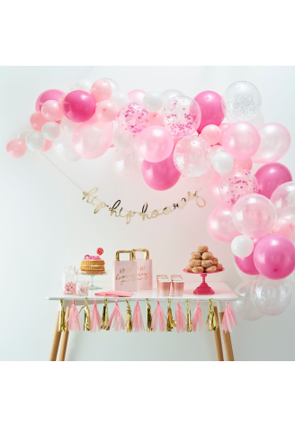 Ginger Ray BA-301 Pink Balloon Arch ()