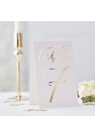 Ginger Ray GO-109 Gold Wedding Table Card Numbers ()