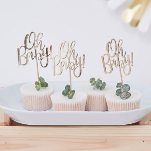 Ginger Ray OB-105 Oh Baby Cupcake Toppers