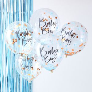 Ginger Ray TW-802 Twinkle Twinkle Blue Confetti Balloons