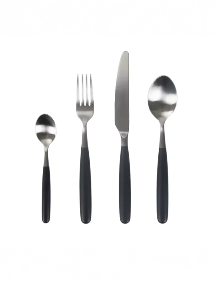 Pomax RENOIR - Cutlery set 16-piece 18/10 - Stainless steel - Black main product photo