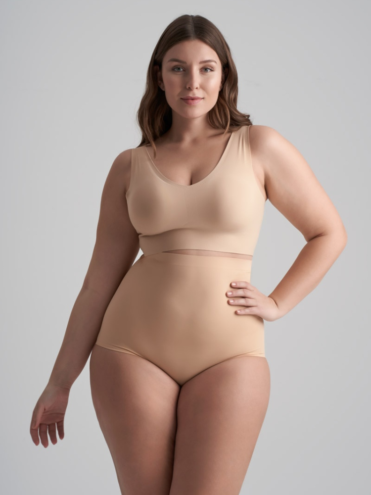 BYE BRA Invisible High Waist Brief Beige main product photo