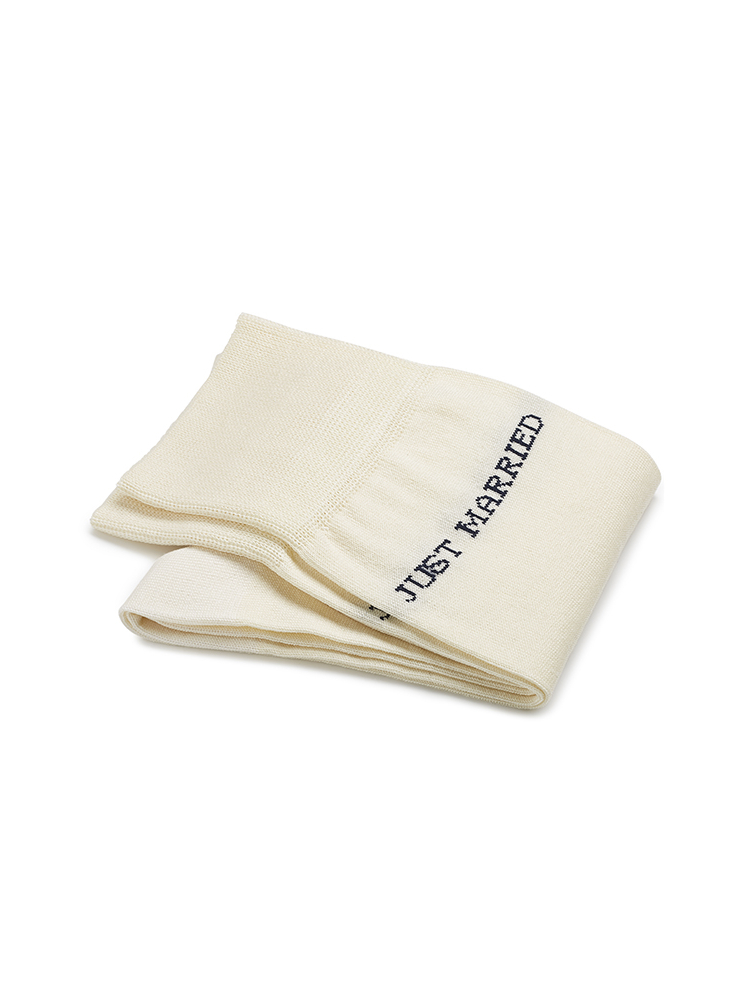 Carlo Lanza Just Married Ivory Cotton Socks main product photo