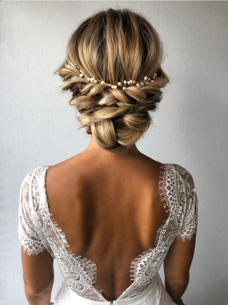 Sally Jane Bridal Dinja Hair Vine Silver main product photo