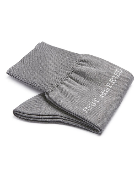 Carlo Lanza Just Married Grey Cotton Socks main product photo