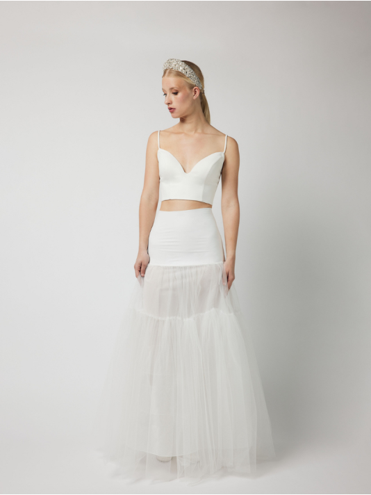 PO-PC75-150J A-Line ultra light petticoat - Ivory main product photo