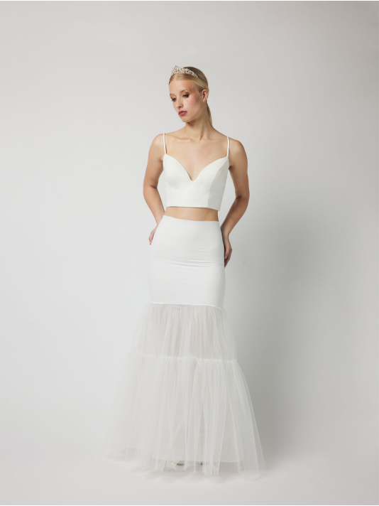 PC73-150J Fishtail Petticoat – Ivory main product photo