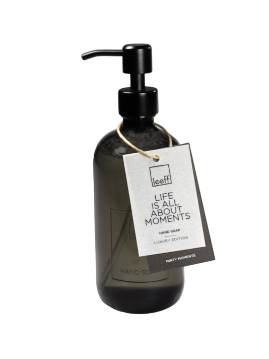 Leeff 18373 Hand Soap Glass Bottle - Minty Moments Grey main product photo