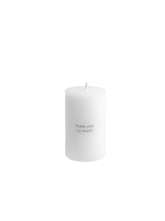 Leeff 18640 Pillar Candle - Thank you so much White main product photo