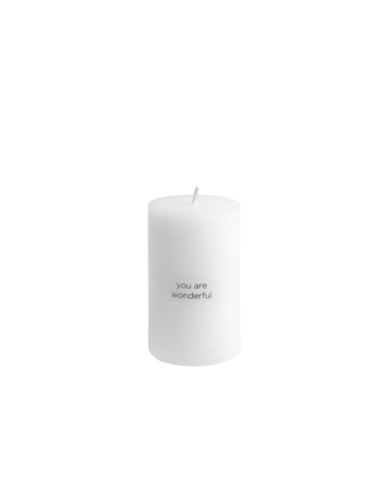 Leeff 18641 Pillar Candle - You are wonderful White main product photo