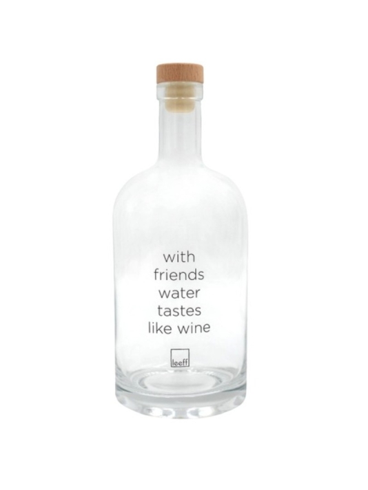 Leeff 18768 Water Bottle Wendy - With friends water tastes like wine Transparant main product photo