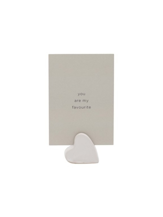Leeff 18874 Card Holder Claire with card - You are my favourite Natural main product photo