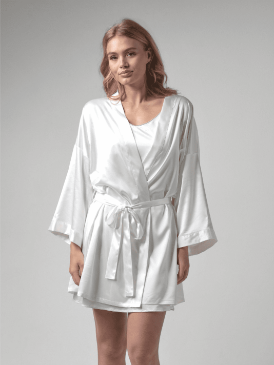 Poirier BN-745B Bride Kimono Satin Ivory main product photo