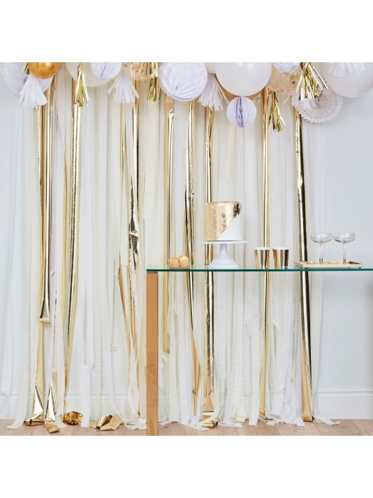 Ginger Ray MIX-188 Mix It Up Gold Metallic Backdrop main product photo