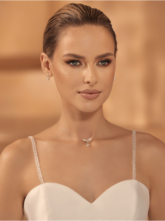 Bianco Evento 15700 Tulle Straps main product photo