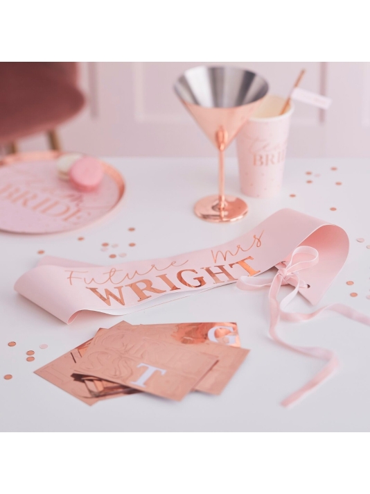 Ginger Ray HN-833 Blush Hen Future Mrs Sash main product photo