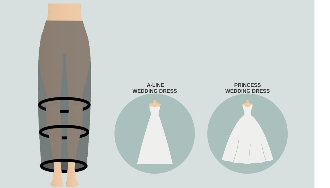 Petticoat three hoops for wedding dress
