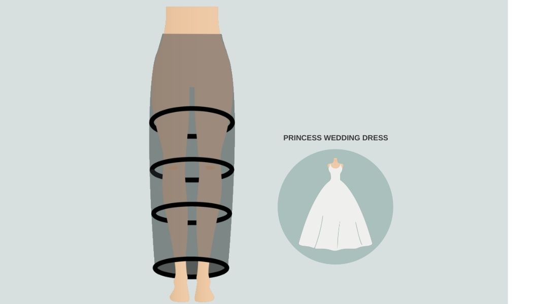 Petticoat four hoops for your wedding dress